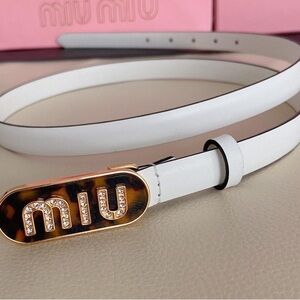Miu Miu White Women Belts